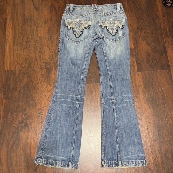 ANTIK DENIM JEANS Vintage 90s Y2K Fashion  embroidered back pocket size 28 EUC - Picture 10 of 16